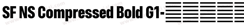 SF NS Compressed Bold G1字体转换